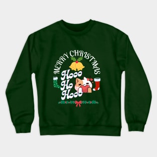 Merry Christmas HO HO HO Santa Cat Crewneck Sweatshirt